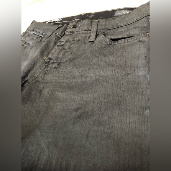 Red engine Cayenne Low rise skinny Jeans, Black coated, size 30 - Picture 3 of 8